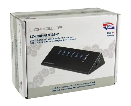 LC-Power USB Hub USB 3.2 Gen 1 (3.1 Gen 1) Type-A 5000 Mbit/s Black