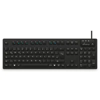 MediaRange kabelgeb. Hygiene-Tastatur,QWERTZ, IP68,1.5m, sw