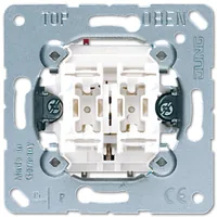 JUNG 535 U Pushbutton switch 1P Metallic, White