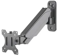 Manhattan Wall Mount for TV & Monitors (Spring Arm 2 pivots), For screens 17" to 32", VESA compatibility: 75x75mm and 100x100mm - check the dimensions of the four mounting holes on back of screen to ensure it fits, Max 8kg, Black, Bracket, Lifetime Warran