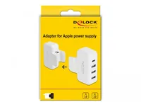 Delock USB-Wandladegerät Apple Adapter 4x USB, PD & QC 3.0 - Ladeport Output: 1x USB Power Delivery 3.0 (variable Spannung) - 1x QuickCharge 3.0 (variabler Ladestrom/Spannung) - Detailfarbe: Weiss - USB Ladeanschluss: 4
