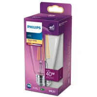 Philips Lampe LEDcla 40W E27 ST64 WW CL ND Warmweiss (WW) - Energieeffizienzklasse EnEV 2020: F - Lampensockel: E27 - Farbtemperatur Kelvin: 2700 K - Gesamtleistung: 4.3 W - Dimmbar: nicht dimmbar - Zusätzliche Ausstattung: EyeComfort
