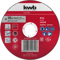 kwb Trennscheibe EXPERT 125 x 1.0 - Zubehörtyp: Trennscheibe - Durchmesser: 125 mm - Für Material: Blech - Stahl - Rostfreier Stahl - Set: Nein