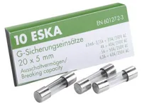 Elektromaterial Schmelzsicherung ESKA 5 x 20 FST 1.6 - Nennstrom: 1.6 A - Typ: Feinsicherung - Bauart: Sand - Auslösecharakteristik: Träge (T)