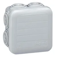 Legrand Abzweigdose Plexo IP55 65x65x40 - Montage: Aufputz - E-Nr.: 152070001 - Typ: Abzweigdose - Anzahl Einführungen: 7 × - Einführung Typ: Würgnippel - Breite: 65 mm