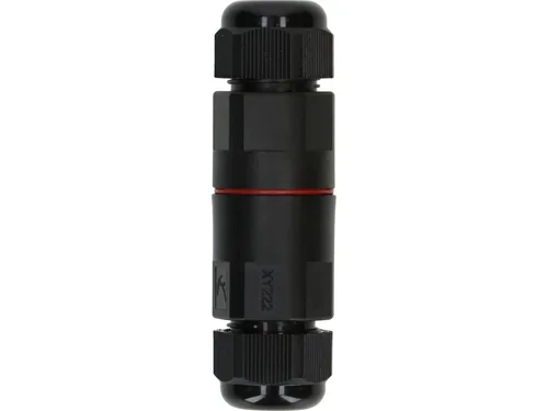 Max Hauri Kabelverbinder IP68 3-polig, 16A / 250 V - Detailfarbe: Schwarz - Stromanschluss Seite A: Schraubklemme - Schalter: Nein - Stromanschluss Seite B: Schraubklemme - Typ: Kabelverbinder