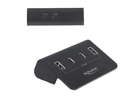 Delock USB 10 Gbps Hub mit 2 USB-C und 2 USB-A Ports