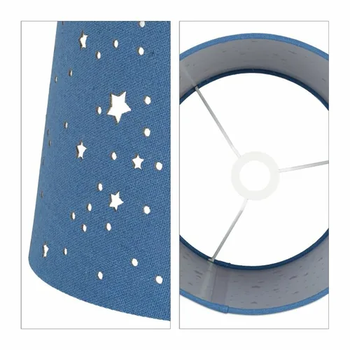 relaxdays Tischlampe Sterne Dunkelblau - Leuchten Kategorie: Tischleuchte - Lichtfarbe: Je nach Leuchtmittel - Dimmbar: nicht dimmbar - Gesamtleistung: 40 W - Lampensockel: LED - Leuchtenfarbe: Blau