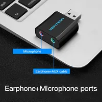 Vention USB External Sound Card Black Metal Type