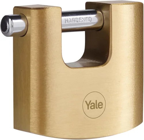 Yale Vorhängeschloss Y114B 50/11 Gold Messing/Stahl - Schlossart: Vorhangschloss - Set: Nein - Aussenanwendung: Ja