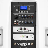Vonyx Verve46W Trolley Public Address (PA) system 1000 W White