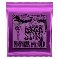Ernie Ball Gitarrensaiten 2620 7-String Power Slinky – 11-58 - Packungsgrösse: Satz - Zu Instrument: E-Gitarre - Saitenanzahl: 7-Saiter
