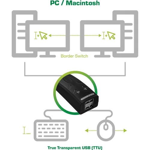 InLine 60603I switch per keyboard-video-mouse (kvm) Nero