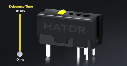 HATOR Quasar 3S Ultima 8K Wireless (HTM660) Black mouse Right-hand RF Wireless + Bluetooth + USB Type-C 30000 DPI