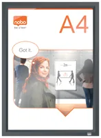 Nobo Impression Pro A4 Poster Frame with Graphite Grey Clip Frame