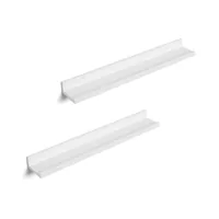 Songmics Wandregal 2-er Set, Weiss - Eigenschaften: Keine Eigenschaft - Zertifikate: Keine Zertifizierung - Breite: 60 cm - Höhe: 5 cm - Tiefe: 10 cm - Detailfarbe: Weiss