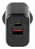 onit USB-Wandladegerät Dual 1C1A 35 W GaN Schwarz - Ladeport Output: 1x USB-A 30W - 1x USB-C 35W - Detailfarbe: Schwarz - USB Ladeanschluss: 2