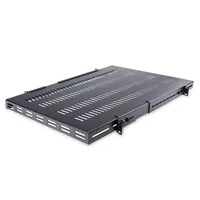 StarTech.com Server Rack Shelf - 1U - Adjustable Mount Depth - Heavy Duty - Rack - Regal - Schwarz - 1U - 48.3 cm (19")