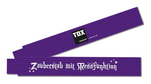 Tox-Dübel Doppelmeter «Zauberstab mit Messfunktion», 2 m - Typ: Massstab