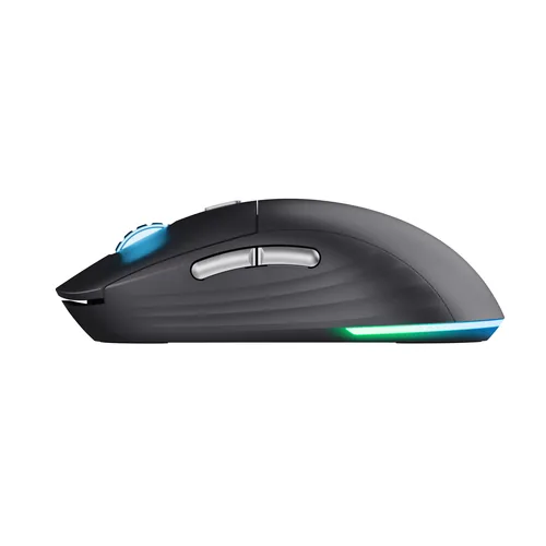 Trust Gaming-Maus GXT 926 Redex II - Maus Features: Seitliche Zusatztasten - Beleuchtung - Programmierbare Tasten - Bedienungsseite: Rechtshänder - Detailfarbe: Schwarz - Gewicht: 99 g - Verbindungsart: Kabellos - Schnittstelle: USB-C