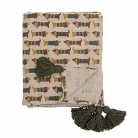 Bloomingville 82058139 throw blanket 160 x 130 cm Cotton Brown