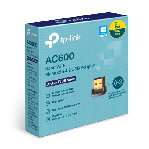 TP-LINK Archer T2UB Nano Archer T2UB Nano AC600 Nano DB WiFi BT 4.2 USB