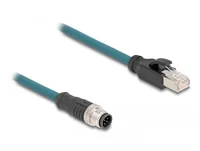 DELOCK M12 Adapterkabel A-kodiert 8 Pin ST zu RJ45,ST 50 cm