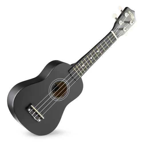 MAX Ukulele UKEY Set Soprano Schwarz 21 Zoll - 