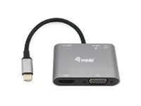 Equip Dock 5-1 USB-C->HDMI,VGA,USB-A,AUX,100W USB-C 0.15m