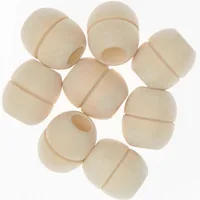 Rico Design 500218 beads Round bead Wood Natural 8 pc(s)