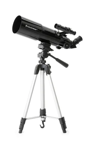 Celestron Teleskop Travel Scope 80 mit Smartphone Adapter - Brennweite Max.: 300 mm - Vergrösserung: 189 × - Teleskop-Art: Linsenteleskop (Refraktor)
