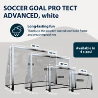 Hudora Fussballtor Pro Tect 240 Advanced Weiss/Schwarz - Detailfarbe: Schwarz - Weiss - Breite: 240 cm - Zusammenklappbar: Nein