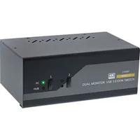 InLine 62652I switch per keyboard-video-mouse (kvm) Nero, Grigio