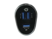 CONCEPTRONIC KFZ-Ladegerät 3-Port 3xUSB-A 31.5W sw