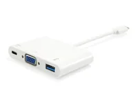 Equip Dock 3-1 USB-C->VGA,USB-A,60W USB-C 0.15m