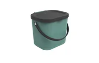 Rotho Recyclingbehälter Albula 6 l, Mistletoe Grün - Material: Recycling Kunststoff - Fassungsvermögen: 6 l - Anzahl Behälter: 1 - Detailfarbe: Dunkelgrün - Form: Rund