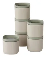 BergHOFF Vorratsbehälter Set Leo Balance 6-teilig, 0.16 l, Grau/Grün - Produkttyp: Vorratsbehälter - Materialtyp: Kunststoff - Material: Styrol-Acrylnitril-Copolymer (SAN) - Polypropylen (PP) - Detailfarbe: Grün - Grau - Mikrowellenfest: Nein - Spülmaschi