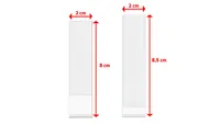 tesa Montagestreifen Powerstrips CLICK 6 Paar M, 8 Paar L - Detailfarbe: Weiss - Art: Montagestreifen