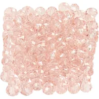 Creativ Company Glasschliffperlen 3 mm x 4 mm Rosa - Packungsgrösse: 100 Stück - Durchmesser: 4 mm - 3 mm - Detailfarbe: Rosa - Perlenart: Glasperlen
