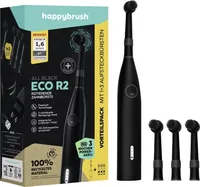 ECO R2 Allblack + 3 Refills, Elektrische Zahnbürste (schwarz)