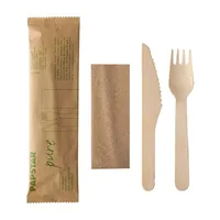 Papstar Einweg-Besteckset Pure 50 Stück, Braun - Produkttyp: Einweg-Besteckset - Materialtyp: Holz - Material: Holz - Detailfarbe: Braun - Verpackungseinheit: 50 Stück