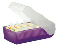 HAN Karteibox Croco A8, Violett - Medienformat: Visitenkarten - Detailfarbe: Violett - Material: Kunststoff