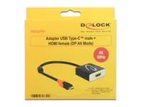DELOCK USB Kabel C -> HDMI A StBu 4K 0.20m schwarz