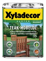 Xyladecor Teak-Möbelöl Teak, 750 ml - Nachhaltigkeit: Nicht angegeben - Anwendung: Aussenbereich - Verarbeitung: Streichen - Produkttyp: Möbelöl - Lebensmittelecht: Nein - Fertigmischung: Ja