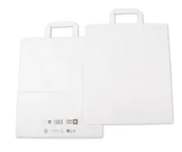 ELCO Geschenktüte mit Flachhenkel 32 x 17 x 38 cm 50 Stück, Weiss - Material: Papier - Verpackungseinheit: 50 Stück - Motiv: Ohne Motiv - Detailfarbe: Weiss - Verpackungsart: Geschenktüte