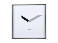 KARLSSON Wanduhr Cool Retro Cuadrado 28,3 x 28.3 cm, Schwarz - Uhrtyp: Analog - Betriebsart: Akkubetrieb - Batteriebetrieb - Funksignal: Nein - Funktionen: Zeit - Form: Quadrat - Detailfarbe: Schwarz