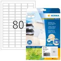 HERMA Universal-Etiketten 35.6 x 16.9 mm, 20 Blatt - Klebehaftung: Permanent - Drucker Kompatibilität: Inkjet - Laser - Anzahl Blatt: 20 × - Papierformat: A4 - Anzahl Etiketten: 1600 - Etikettentyp: Universal-Etiketten