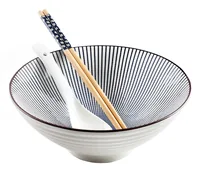 Ibili Ramen-Set Hakata 1 Stück,Schwarz/Weiss - Material: Keramik - Teller Typ: Frühstücks- & Dessertteller - Detailfarbe: Weiss - Schwarz - Verpackungseinheit: 1 Stück - Form: Rund
