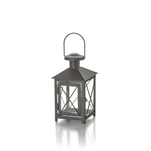 balthasar Laterne 24 cm, Schwarz - Höhe: 24 cm - Detailfarbe: Schwarz - Detailmaterial: Glas - Metall - Grundmaterial: Glas - Metall