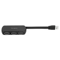 Targus USB-Hub ACH114EU - Stromversorgung: USB - Anzahl Ports: 4 - Detailfarbe: Schwarz - USB Standard: 2.0 (480 Mbps) - USB Anschluss 2 (Endgerät): USB-A - USB Anschluss 1 (Quelle): USB-A